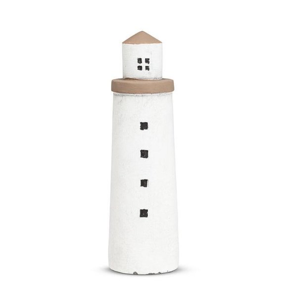 (Set of x2) Cement Lighthouses - Coastal Home Decor - Picture 5 of 7